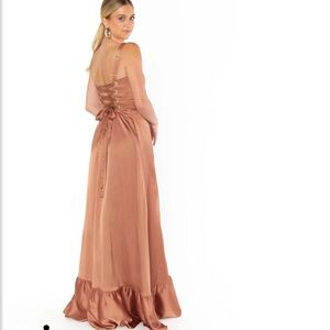 Show me your mumu Clarissa Corset dress in copper luxe